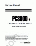 Komatsu Hydraulic Mining Shovel PC3000-6 Service manual for Komatsu Hydraulic Mining Shovel PC3000-6