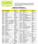 Clark Forklift Trucks Service Manuals 2017 service manual, maintenance, wiring diagram, hydraulic diagram Clark Forklift truck