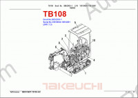 Takeuchi Spare Parts Catalog spare parts catalog for Takeuchi Excavators (Compact Excavator, Mini Excavator, Hydraulic Excavator), PDF