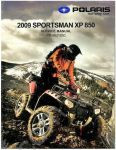 Polaris Sportsman XP 850 '09 Service manual Service manual, maintenance and operation manual, electrical wiring diagram Polaris Sportsman XP 850 '09 