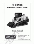 ASV RC-100 Rubber Track Loader Service Manuall spare parts catalog, service manual, maintenance for rubber track loader ASV RC-100