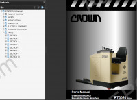 Crown Forklift Parts and Maintenance Manuals spare parts catalog for Crown forklifts, Technical Service Bulletins, Maintenance Manuals