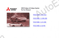 Mitsubishi Eclipse, Eclipse Spyder 2003 repair manual, service manual Mitsubishi Eclipse, workshop manual, maintenance, electrical wiring diagrams, body repair manual
