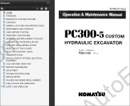 Komatsu Hydraulic Excavator PC300, PC400 Operation and Maintenance Manual, Workshop Service Manual Komatsu for Komatsu Hydraulic Excavator PC300-5, PC400