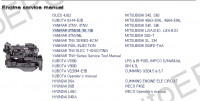 Hyundai Construction Engine Repair Manuals service manuals, repair manuals, specifications for Engines ISUZU, KUBOTA, HYUNDAI, MITSUBISHI, GM, CUMMINS ENGINE which installed on Hyundai Crawler Excavators, Hyundai Wheel Loaders, Hyundai Forklift Trucks, Hyundai Skid Steer Loaders and other Hyundai Construction Equipment