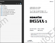 Komatsu Bulldozers D150, D155 shop manual, repair manual, maintenance Komatsu Bulldozers D150, D155, electrical wiring diagrams, hydraulic diagrams