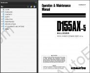 Komatsu Bulldozers D150, D155 shop manual, repair manual, maintenance Komatsu Bulldozers D150, D155, electrical wiring diagrams, hydraulic diagrams