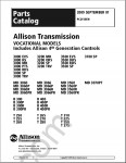 Allison Transmission Parts Catalog 4000 product families spare parts catalog