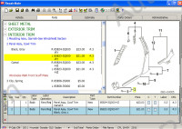 Mitchell Repair Mate 3.0 spare parts catalog, all models cars, USA Market. Body dimensions and spare parts price included