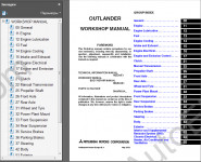 Mitsubishi Outlander 2003-2006 repair manual, service manual, workshop manual, maintenance, electrical wiring diagrams, body repair manual Mitsubishi Outlander 2003-2006