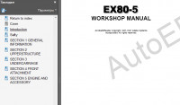 Hitachi EX80-5 Excavator Service Manual Workshop Service Manual Hitachi EX80-5 Excavators, Operational Principle, Troubleshooting, Circuit Diagram & Harness Hitachi