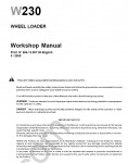 New Holland W230 Wheel Loader Workshop Service Manual workshop service manual for New Holland  W230 electrical wiring diagram, hydraulic diagram, operator's & maintenance manual