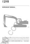 New Holland E215 Crawler Excavator Service Manual workshop service manual New Holland E215, wiring diagram, hydraulic diagram