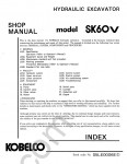 Kobelco SK60V Crawler Excavator Service Manual Workshop Service Manual Kobeclo SK60V Crawler Excavator, Electrical Wiring Diagram, Hydraulic Schematic, Operation and Maintenance Manual Kobelco
