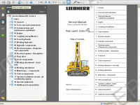 Liebherr RL 44-64 Litronic Pipe Layers Service Manual workshop service manual Liebherr RL 44-64 Litronic, electrical wiring diagram, hydraulic diagram, operator's manual Pipe Layers