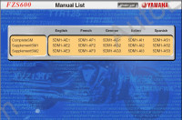 Yamaha Motorcycle FZS-600, YZF-R6, TDM-900, XP-500, YP-250, TW-125, YFM-250, YFM-400-FWA, YFM-660R/660F Service and Repair Manual, Electrical Wiring Diagrams
