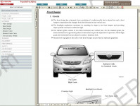 Toyota Corolla, Toyota Auris 2005-->, repair manual, service manual Toyota Corolla, workshop manual, maintenance, electrical wiring diagrams Toyota Auris, body repair manual Toyota