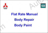 Mitsubishi flate rate manual , body repair, body paint, labour times, presented Mitsubishi cars