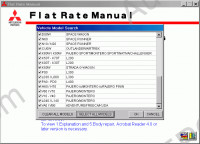 Mitsubishi flate rate manual , body repair, body paint, labour times, presented Mitsubishi cars