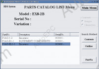 Hitachi Small spare parts catalog for small excavators EX5 - EX58