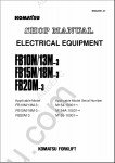 Komatsu ForkLift Truck FB10M/13M-3, FB15M/18M-3, FB20M-3 shop manual for KOMATSU FORKLIFT TRUCKS FB10M/13M-3, FB15M/18M-3, FB20M-3