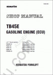 Komatsu ForkLift Truck TB45E GASOLINE ENGINE (ECU) shop manual for KOMATSU FORKLIFT TRUCKS TB45E GASOLINE ENGINE (ECU)