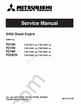 Mitsubishi Engine S4Q2 Service manual for MMC diesel engine S4Q2