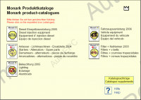 Monark Diesel diesel ijection equipment, starters, alternators, lighting, vehicle equipmetns, filters, V-belts.