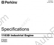Perkins Engine 1103D Workshop Manual, Schematic and Operation and Maintenance Manual Perkins 1103D Industrial Engine