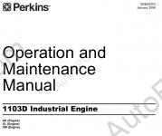 Perkins Engine 1103D Workshop Manual, Schematic and Operation and Maintenance Manual Perkins 1103D Industrial Engine