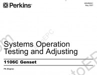 Perkins Engine 1106C Workshop Manual, Disassemly and Assembly, Schematics, Testing and Ajustment, Troubleshoting, Operation and Maintenance Manual Perkins 1106C Industrial Engine