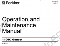 Perkins Engine 1106C Workshop Manual, Disassemly and Assembly, Schematics, Testing and Ajustment, Troubleshoting, Operation and Maintenance Manual Perkins 1106C Industrial Engine