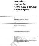 Perkins Engine 4.192-4.203 Perkins Service Manual 4.192-4.203