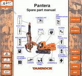 Tamrock Pantera 1500 spare parts catalog, operation, maintenance for Tamrock Pantera 1500