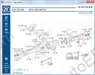 ZF Agricultural 2012 spare parts catalog identification for agricultural.