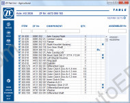 ZF Agricultural 2012 spare parts catalog identification for agricultural.