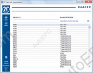 ZF Agricultural 2012 spare parts catalog identification for agricultural.
