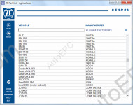 ZF Agricultural 2012 spare parts catalog identification for agricultural.