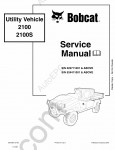 Bobcat Utility Vehicles Service Manuals and Operation & Maintenance Manuals Bobcat Utility Vehicles, PDF