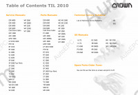Crown Forklift Parts and Repair 2010 spare parts and service manuals for Crown forklifts