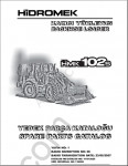 Hidromek spare part catalogs, Hidromek service manual, Hidromek wiring diagrams, Hidromek operation and maintenance manuals