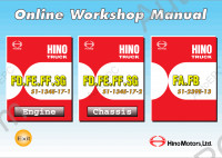 Hino Workshop Manual 2002 - FA, FB, FD, FE, FF, SG Chassis workshop manuals - FA FB FD FE FF SG. Engines workshop manuals - J08C-TP, J08C-TR, J05C-TD.