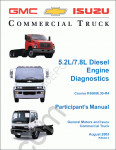Isuzu 5.2L/7.8L Diesel Engine Diagnostics This 273-page Participant's Manual is designed to offer training for all aspects of 5.2L and 7.8L Diesel Engine Diagnostics.