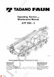 Tadano Faun All Terrain Crane ATF-50G-3 - Operating, Service and Maintenance Manual workshop manuals for Tadano-Faun ATF 50G-3