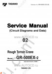 Tadano Rough Terrain Crane GR-500EX-2 workshop service manuals for Tadano Rough Terrain Crane GR-500EX-2