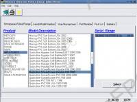 Mercury 2011 Midas, original spare parts catalog for boats and engines, service bulletin.