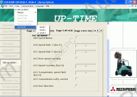Mitsubishi Forklifts Up-Time 3.08 This application is a service tool for each type of controllers installed in forklifts. It monitors I/O values and failures, and sets various parameters.
