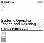 Perkins Engine 1103, 1104 Systems Operation Testing and Adjusting, Operation and Maintenance Manual Perkins 1103C, 1104C Industrial Engine