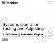 Perkins Engine 1104D Workshop Manual, Schematic and Operation and Maintenance Manual Perkins 1104D Industrial Engine