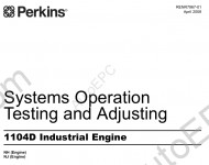 Perkins Engine 1104D Workshop Manual, Schematic and Operation and Maintenance Manual Perkins 1104D Industrial Engine